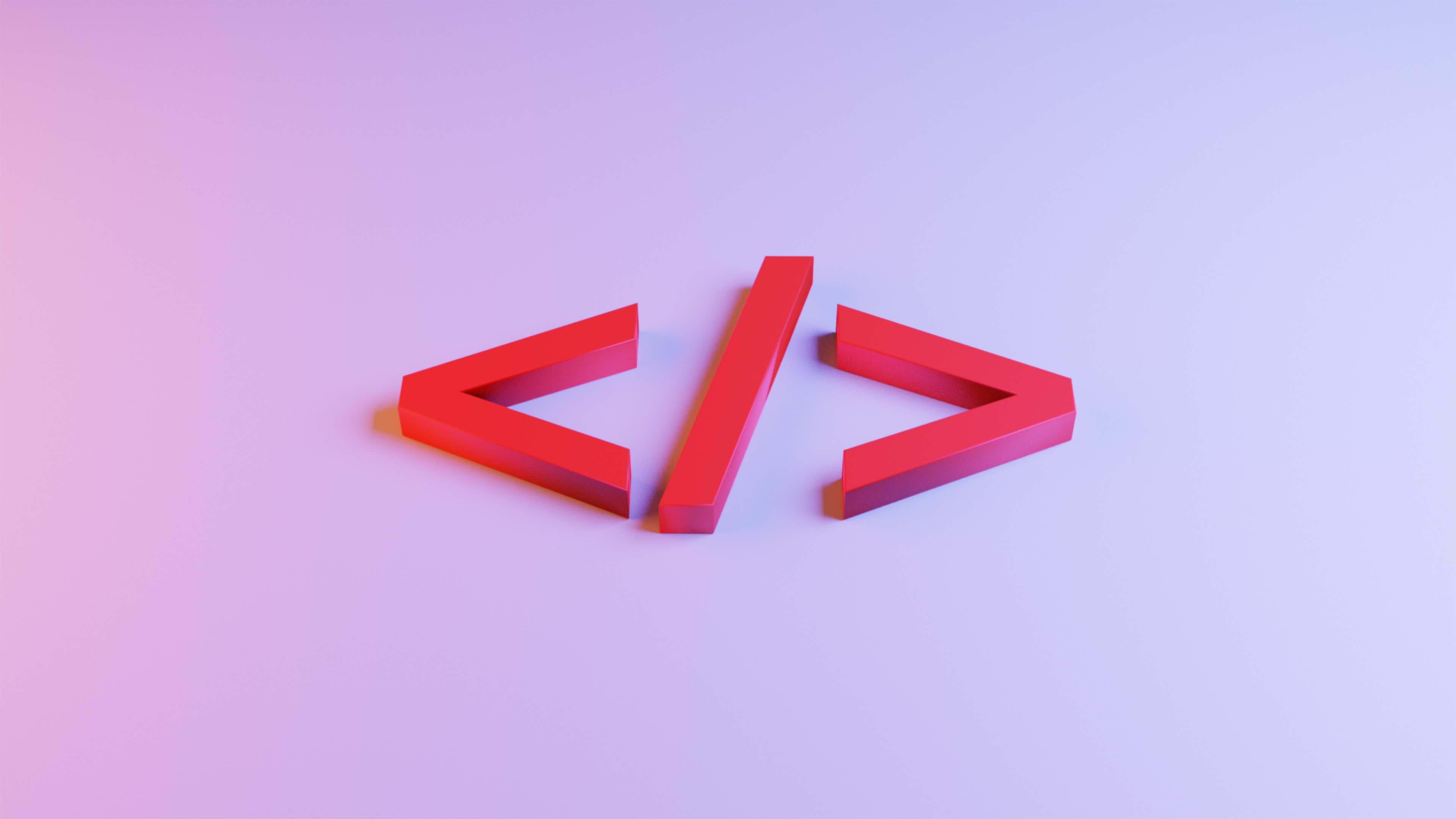 3d render of coding brackets